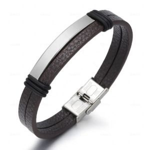 Pulsera Cuero Multicapa