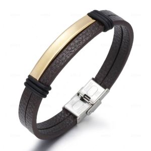 Pulsera Cuero Multicapa